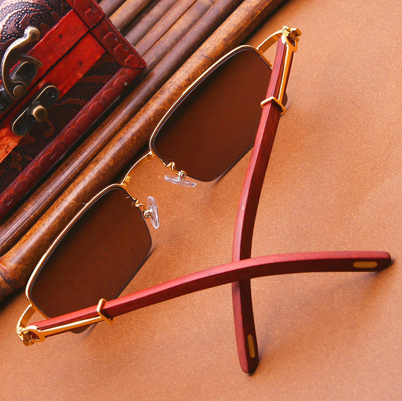 Gafas de Sol con Patillas de Madera Cristal