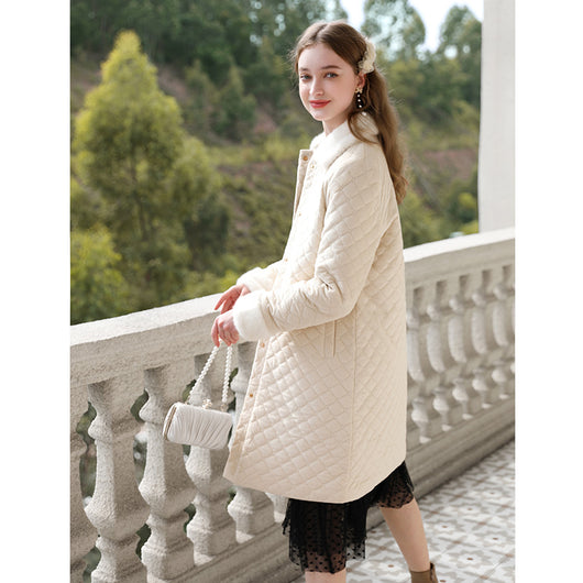 Abrigo de Invierno Acolchado con Cuello Tipo Visón para Mujer - Image 4