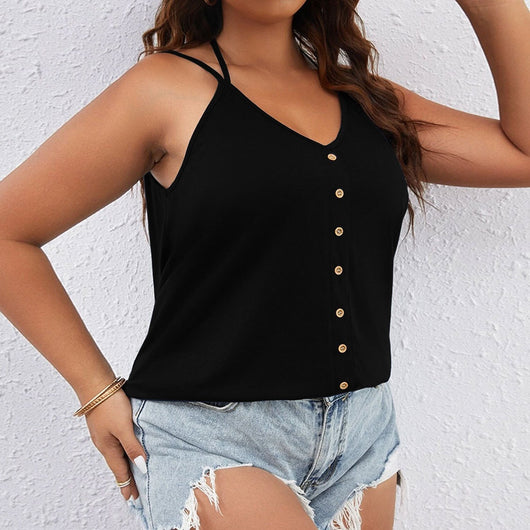 Blusa Casual Escote en V sin Mangas para Mujer - Image 9