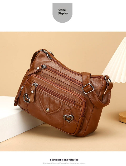 Bolso Bandolera de Lujo Versátil con Diseño Multicapas Espacioso - Image 21