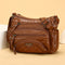 Bolso Bandolera de Cuero Suave - Diseño Casual Asimétrico