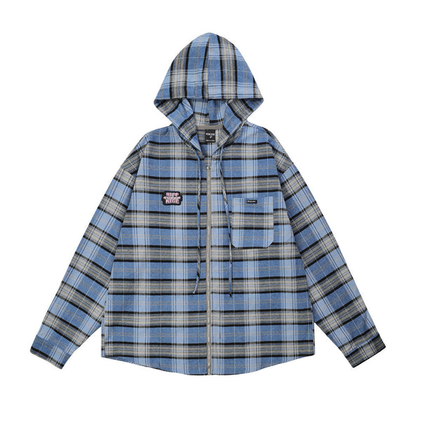 Chaqueta Camisa a Cuadros con Capucha - Image 6