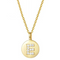 Single Studded Letter Necklace E 925 Plateado