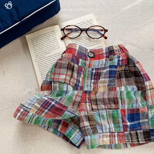 Pantalones Cortos de Verano con Costuras de Diseño para Niños y Niñas - Image 5