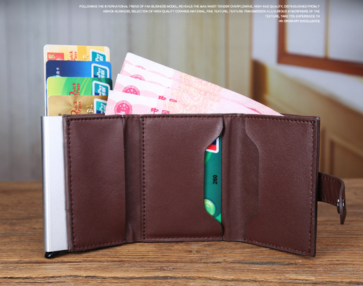 Billetera Antimagnética de Aluminio con Protección RFID y Portamonedas - Image 6