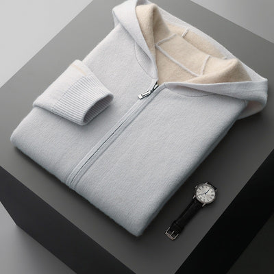 Cardigan de Cashmira para Hombre con Cuello Alto y Cierre - Otoño e Invierno - Image 8