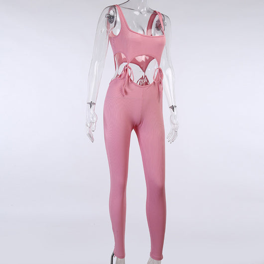 Pantalón deportivo con cortes y cordones ajustables - Image 55