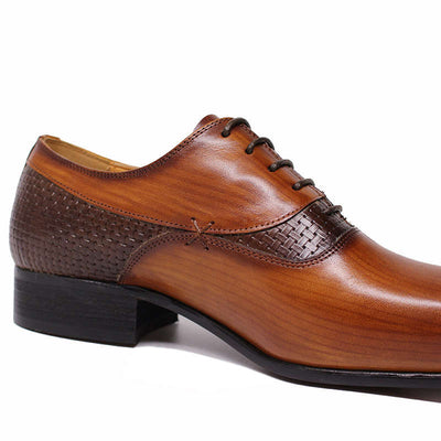 Zapatos Formales de Cuero para Hombre con Tallado Británico - Image 3