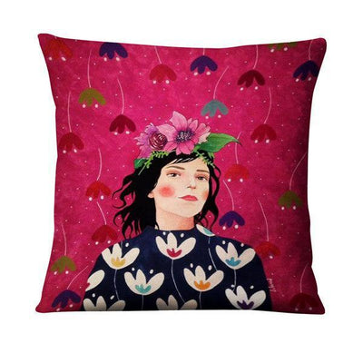 Funda de Almohada de Lino con Diseño Pintado Diario - Image 19