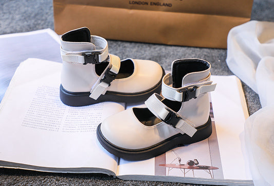 Botas Martin Estilo Coreano para Niñas - Zapatos Casuales Escolares de Corte Medio - Image 2