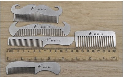 Peines de Acero Inoxidable para Barba y Cabello