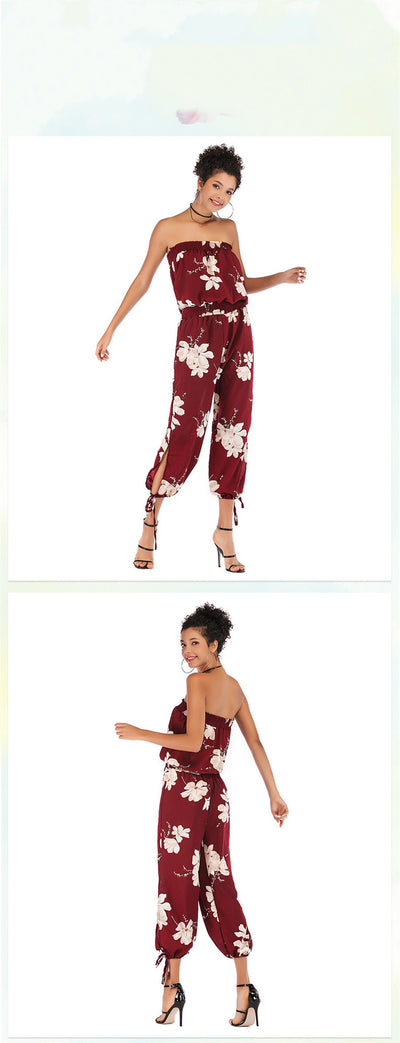 Jumpsuit Casual de Chifón Estampado para Mujer - Diseño Elegante y Cómodo - Image 9