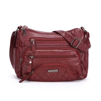 Bolso Bandolera de Cuero Suave - Diseño Casual Asimétrico - Image 7