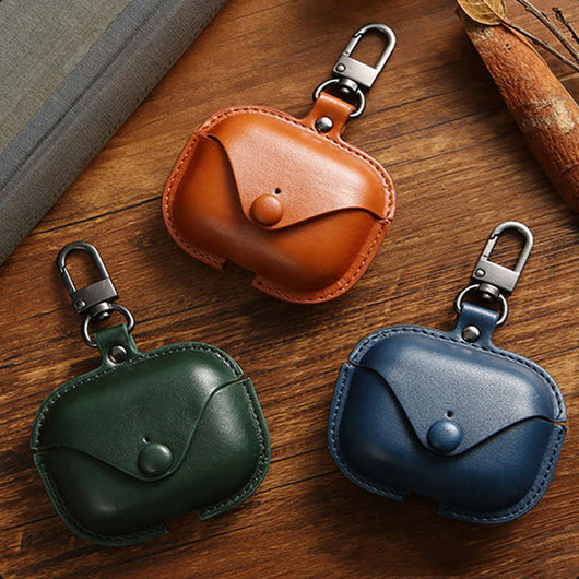 Estuche de Cuero para Auriculares Bluetooth - Diseño Minimalista