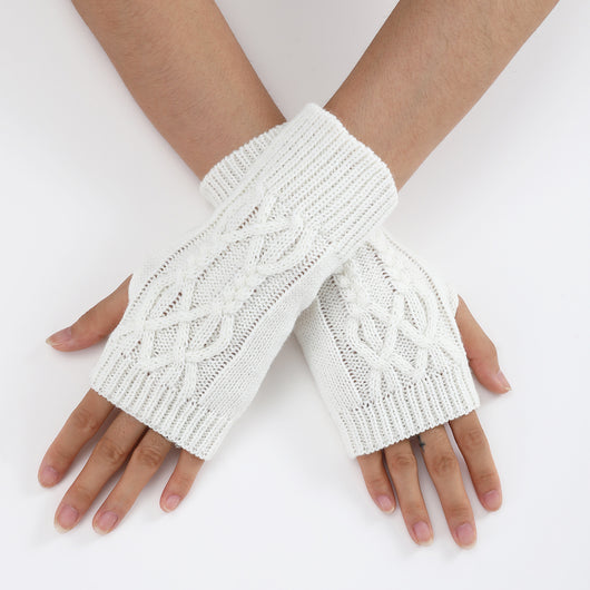 Guantes Tejidos Medio Dedo para Parejas - Lana Cálida Invierno Unisex - Image 41