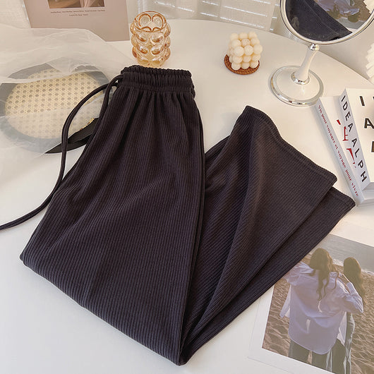 Pantalones Casuales Cintura Alta con Cordón Ajustable Mujer - Image 3