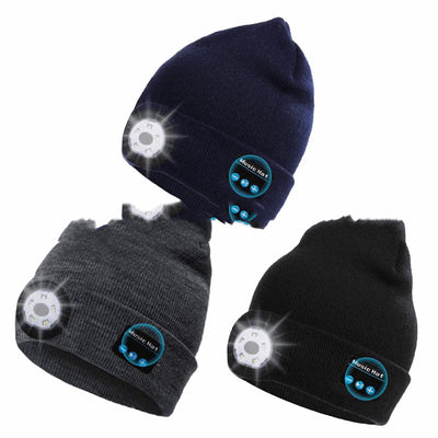 Gorro Bluetooth con LED Luminoso para Música Inalámbrica