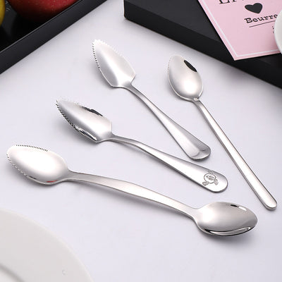 Cuchara Deshollinadora de Acero Inoxidable con Cámara de Hielo para Pomelo y Frutas