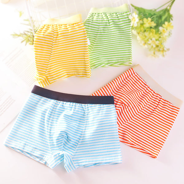 Calzoncillos Tipo Boxer de Algodón Premium para Niños con Rayas
