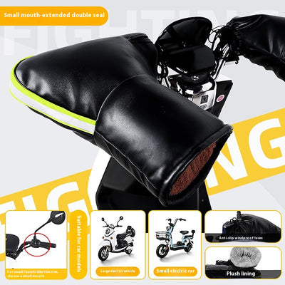 Guantes Térmicos Impermeables para Motocicleta Eléctrica con Forro Polar - Image 3