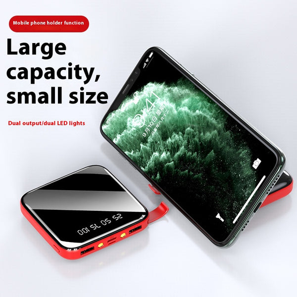Batería Portátil Mini Espejo 20000 mAh - Carga Rápida y Diseño Compacto