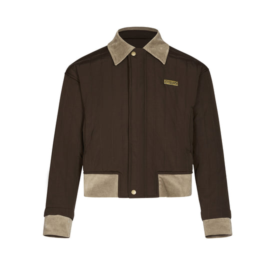 Chaqueta de Algodón con Diseño Patchwork de Contraste - Image 4