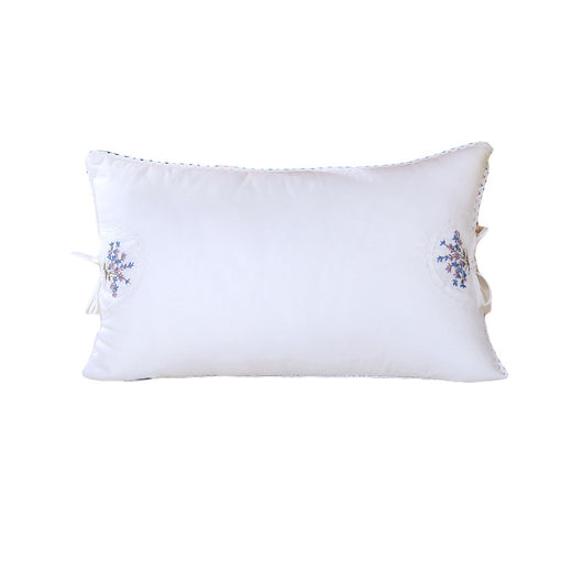 Almohada de Algodón Puro con Terciopelo de Pluma - Blanca - Image 3