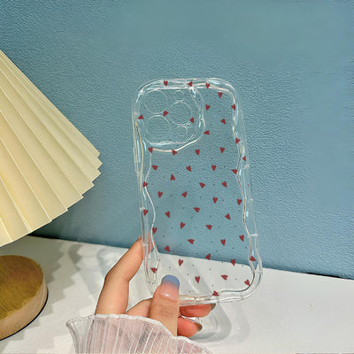 Funda para Celular con Patrón de Corazones Pintados en Crema - Image 18