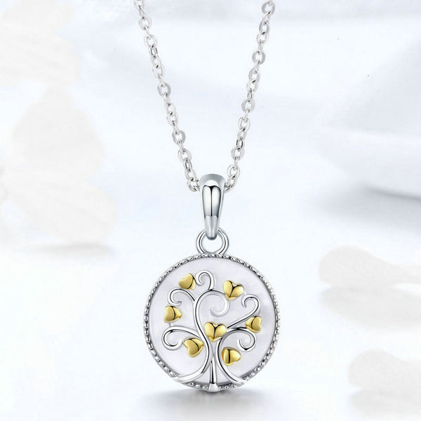 Collar de Plata Esterlina con Baño de Oro - Diseño Ovalado para Mujer