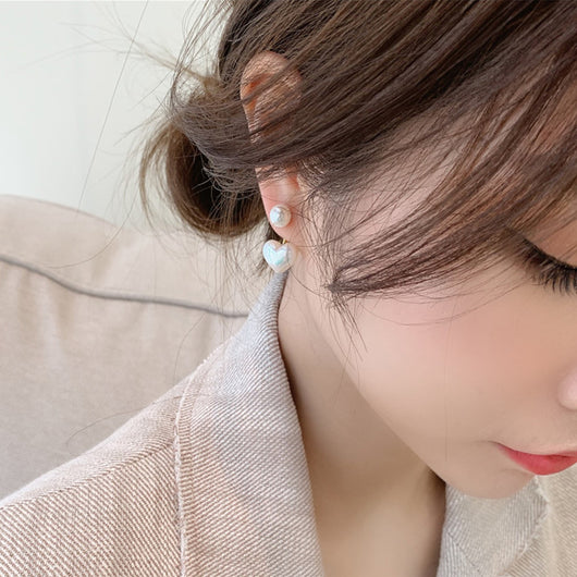 Aretes Elegantes de Perla y Corazón - Image 9