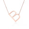 Fabulous Rose Dorado Plated Stainless Steel Initial Letter Pendant Necklace Rose Dorado B
