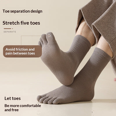 Calcetines de Negocios Five-Toe 100% Algodón Puro Resistentes al Olor - Image 2