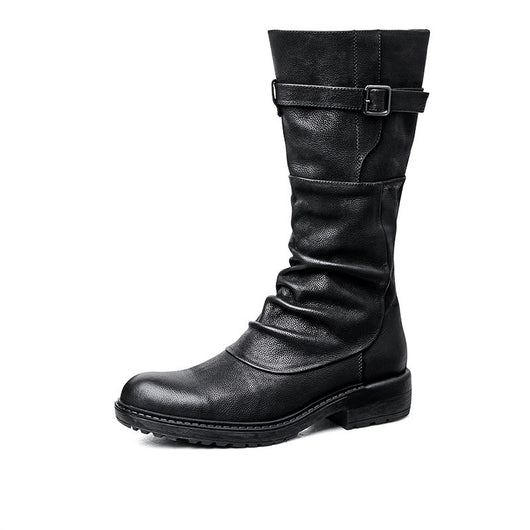 Botas Biker Altas de Plataforma con Cierre Lateral para Hombre - Image 5