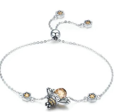 Pulsera de Plata Esterlina Abejita para Mujer