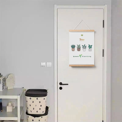 Cuadro Decorativo Plantas Verdes Diseño Infantil en Madera Maciza - Image 19
