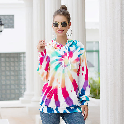 Sudadera con Capucha Estampada Suelta de Manga Larga - Image 13
