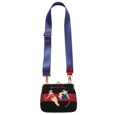 Bolso Vintage de Lona y Terciopelo con Bordados - Mensajero Elegante para Mujer - Image 8