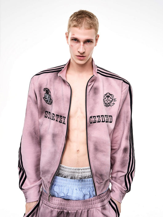 Chaqueta de Cuello Alto Estilo Americano Desgastado para Otoño e Invierno - Image 10