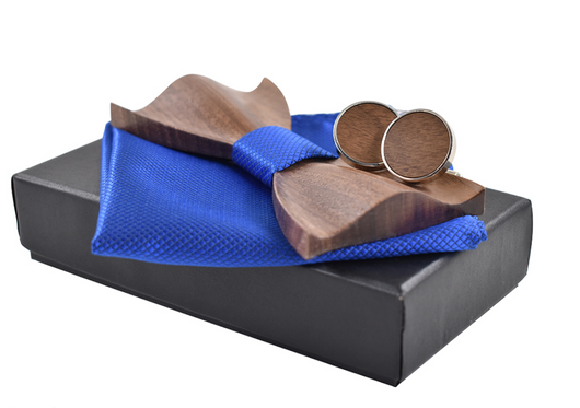 Gemelos y Pajarita de Madera - Estilo Clásico Elegante - Image 4