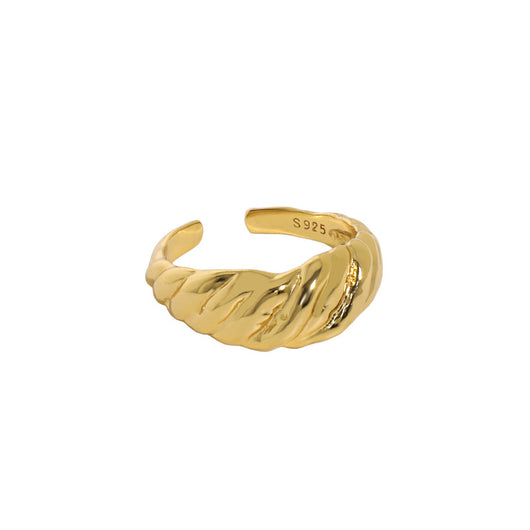Anillo de Plata Esterlina con Textura Paisaje Helado - Image 6