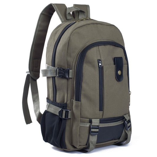 Mochila de Lona para Hombre - Bolsa Escolar Resistente