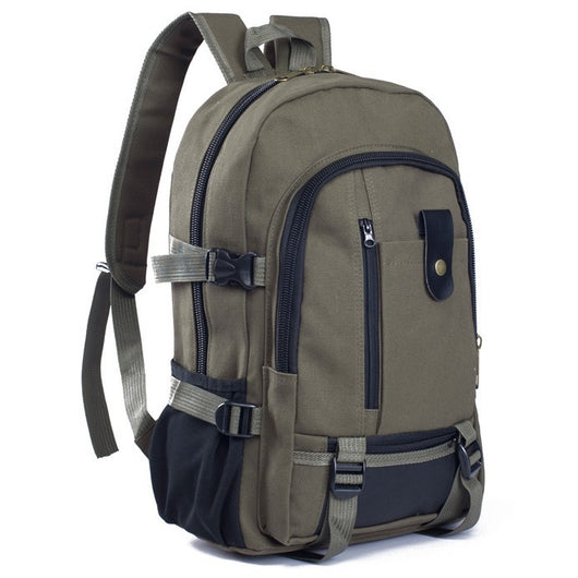 Mochila de Lona para Hombre - Bolsa Escolar Resistente