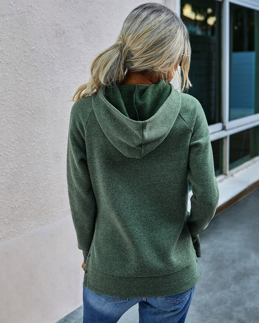 Sudadera con Capucha Casual de Color Liso para Mujer - Image 29
