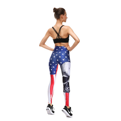 Leggings Ajustados Estampado Estrella Vertical para Mujer - Image 4