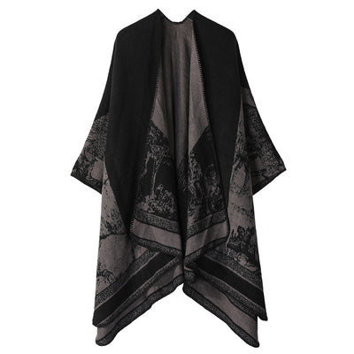 Capa Chal Clásica Reversible para Mujer con Borlas - Ideal para Viajes - Image 11