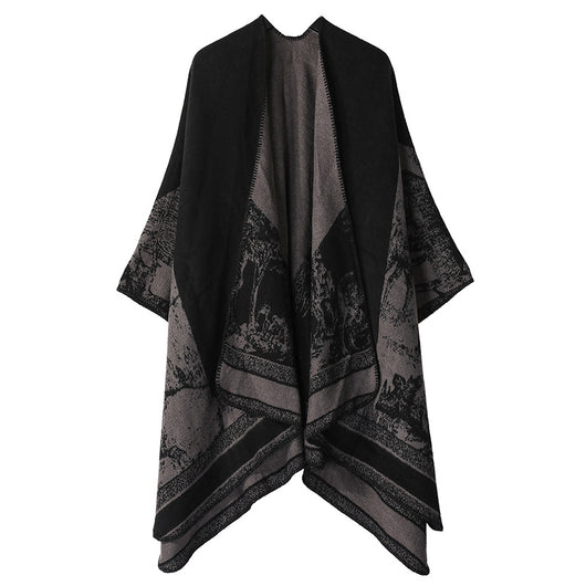 Capa Chal Clásica Reversible para Mujer con Borlas - Ideal para Viajes - Image 11