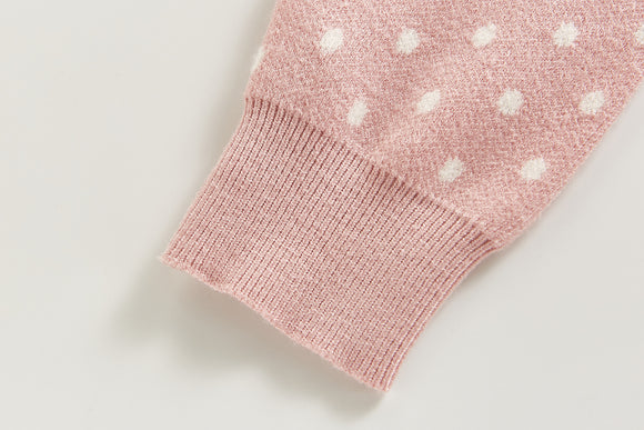 Pantalones de Punto de Algodón con Lunares para Niños