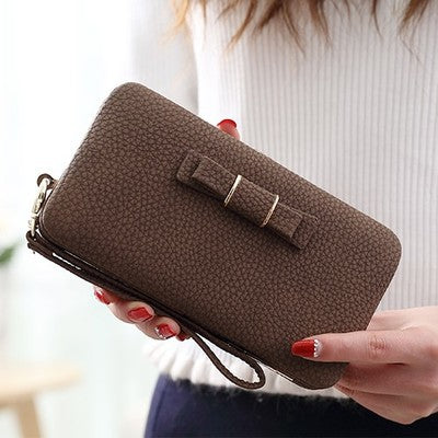 Cartera Clutch Multifuncional con Moño - Gran Capacidad