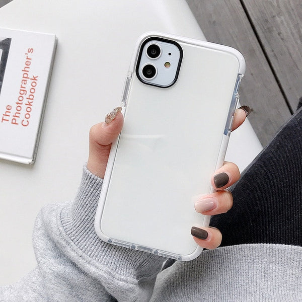 Funda Transparente Bicolor Antigolpes para Celular