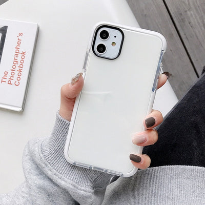 Funda Transparente Bicolor Antigolpes para Celular